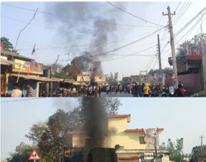 बाँकेमा ट्याङ्करले ठक्कर दिँदा दुई बालकको मृत्युः  प्रहरी चौकीमा आगजनी